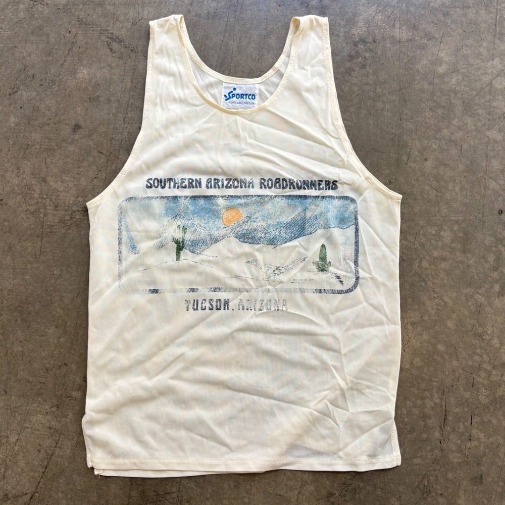 Vintage 80's 90's Tuscon Roadrunners Race Singlet Sportco